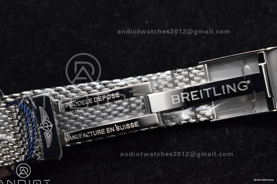 Durable 1173 A on II Dial Ceramic Black SS Black 42mm SuperOcean Bracelet BLSF Heritage Bezel Rubber RG and Bezel 0802